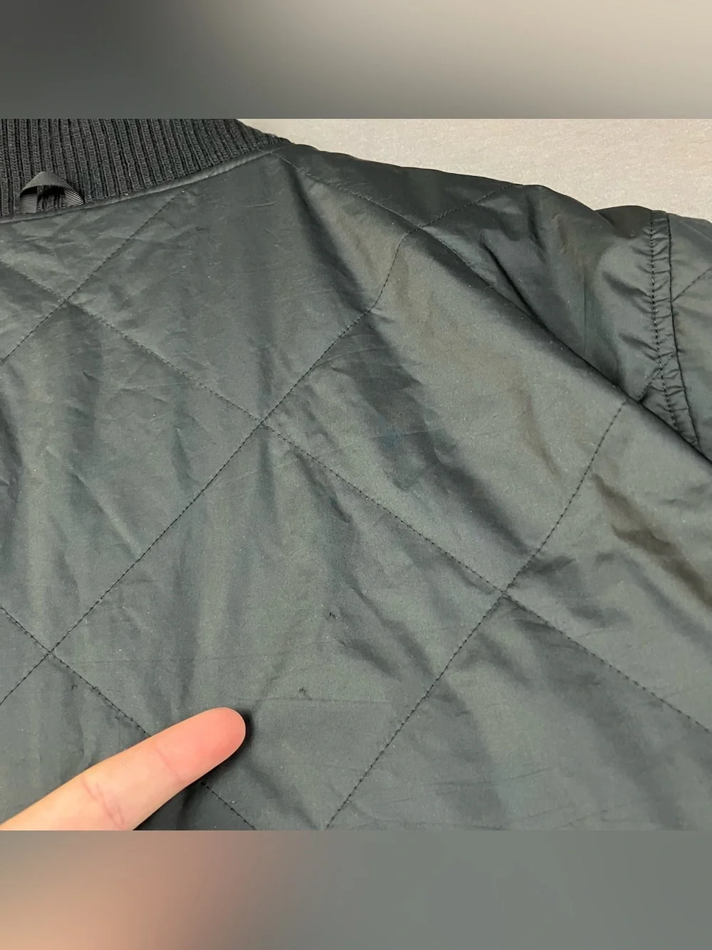 Patagonia Men’s Size L Black Quilted Bomber Piffer Jacket Full Zip